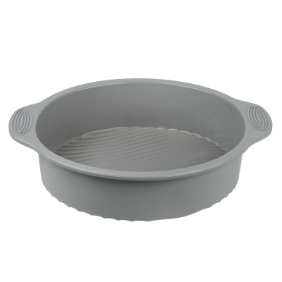 Форма д/выпечки с ручками, круглая, 28х5,5см, силикон SATOSHI (12/48)