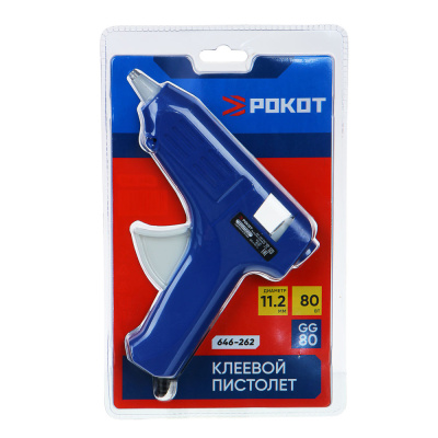 Пистолет клеевой FALCO электр. GG-80? 80Вт, нагрев 3-5мин, 9гр/мин + 2 стержня 11мм (1/12/36)