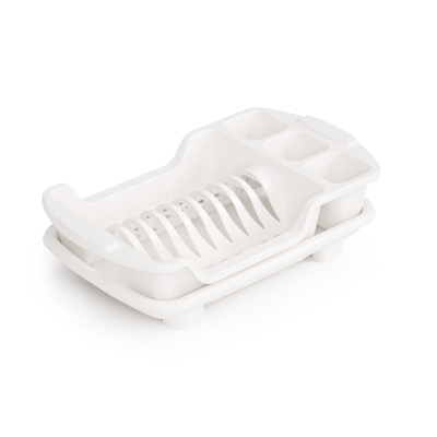Сушилка для посуды (со сливом)(белый) пласт.(уп.6)