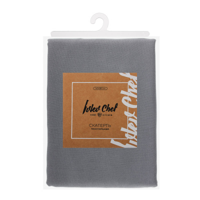 Скатерть текстильная 140х180см с водоотт. проп., полиэстер, серый IVLEV CHEF (5/10)