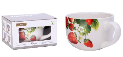Кружка 350мл "Клубника" LR керам.(1/36)