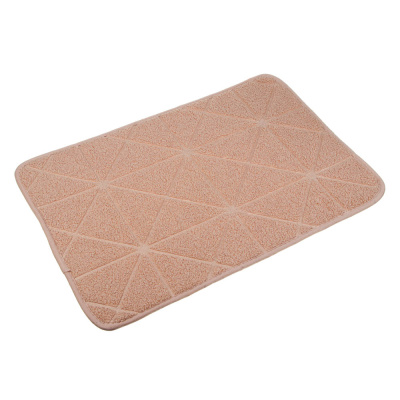 Коврик д/ванной, вельвет, губка 0,8 см, полиэстер, 40х60 см, петли, мокко VETTA (1/5/50)