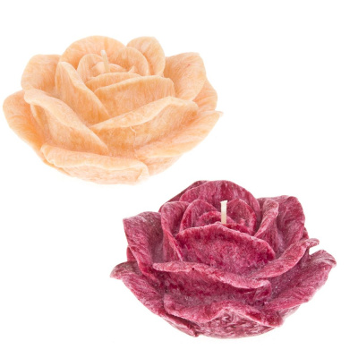 Свеча декоративная "Роза" 10*10*6см. (2вида) (min12) (парафин) (подарочная упаковка) (1/48)