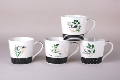 Кружка 400мл Good life микс (4диз) фарф (12/48)