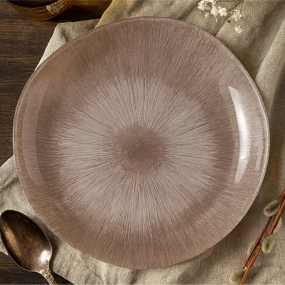 Тарелка 21см десертная ARTASYM STARMARBLE GREY (ударопр.стекло) (6/24)