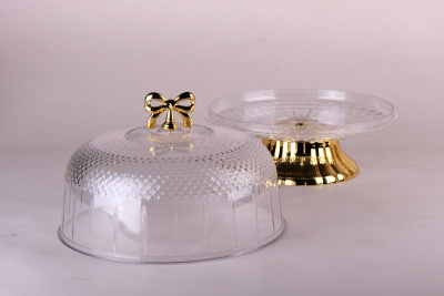 Блюдо для торта с крышкой 26х22см (пластик) (1/24)