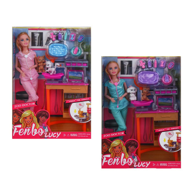 Кукла ветеринар 28 см с питомцем и акс., PVC, ABS, полиэстер, 24х7х33 см ИГРОЛЕНД (1/4)