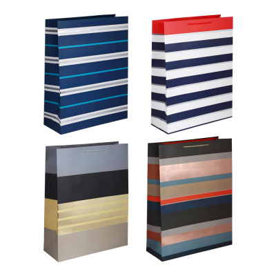 Пакет подарочный, высококачест.бумага, с фольг.слоем, 53x41,5x15,5см, 4диз LADECOR (12/12)