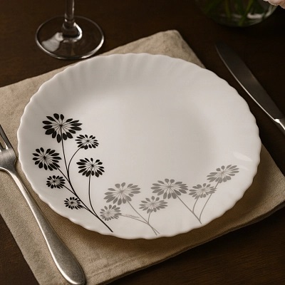 Тарелка 25см обеденная FOREVER FLORAL (ударопр.стекло)