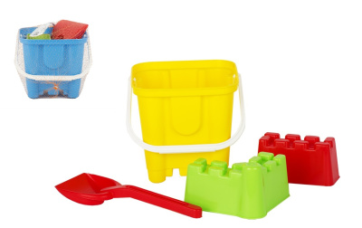 Игра Детский песочный набор "Крепость" 4пр.(ведро "Крепость", формы д/песка 2шт.,совок 25см)(25/25)