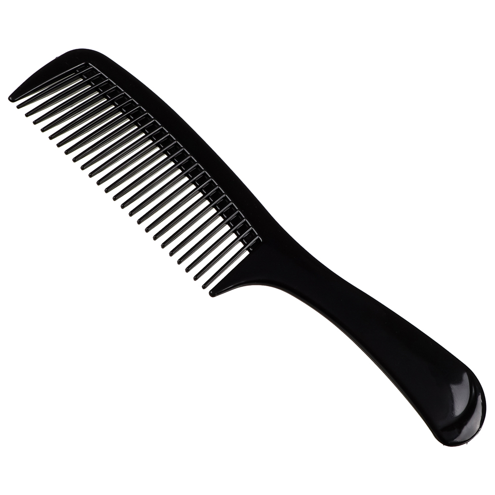 Расческа-гребень 22*5см (пластик, черный) (1/12/600)