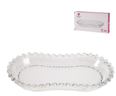 Блюдо сервировочное 17*9*2,5см "Gocciolina" (стекло) п/у (1/48)