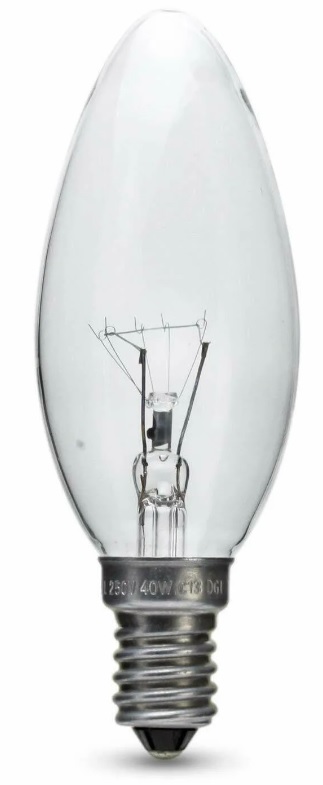 Лампа накаливания ДС 230-60 Е27 {100} свеча (100/100)