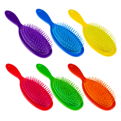 Расческа массажная 22х7см, 6цв. (12/12)
