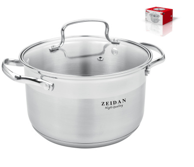 Кастрюля 3,0л зерк.полир, шкала литража, ст/кр, 5-ти слойн капс дно п/у (нжс) (6)