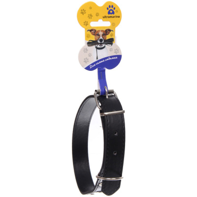 Ошейник д/собак из искуственной кожи "БРО на Стиле", цв.черный,2,5*57см (1/12)