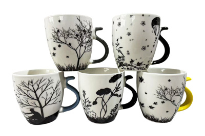 Кружка-бульонница 550мл микс (4диз) (фарфор) (12/48)