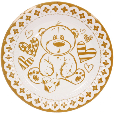 Тарелка бумажная 18 см в наборе 10 шт "Моё Чудо" (1/300)