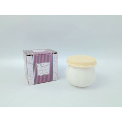 Баночка для меда с силиконовой крышкой 150 мл.(фарф.) (1/60)     