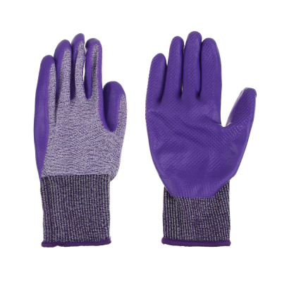 Перчатки с латексным полуобливом р.9, 24см, спандекс, 55г INBLOOM (1/12)