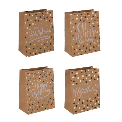 Пакет подарочный, бумажный, 22x27x11 см, 4 диз LADECOR (12/12)