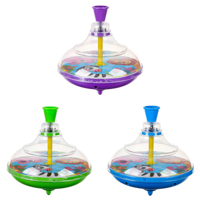 Юла прозрачная, пластик, металл, d145, h155, 3 диз ИГРОЛЕНД (1/48)