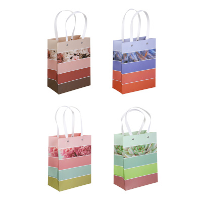 Пакет подарочный из высококач. бумаги, 23х18х10 см, 210 г., 4 диз, арт.4 (12/12)