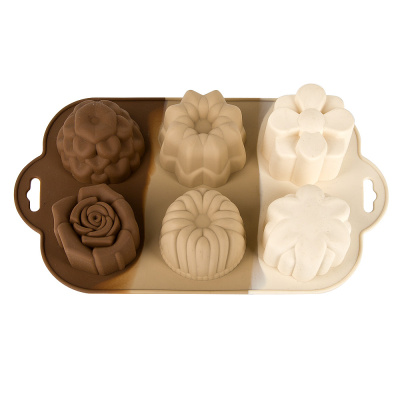 Форма для выпечки 28,5*17*4см."Tiramisu" 6 ячеек (силикон)(без упаковки)(12/12)