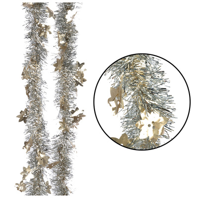 Мишура осн.часть 7 см*200см  "Снежинка" шампань РЕТ(ПЭТ)(1/10)