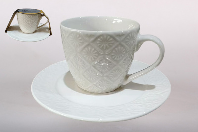 Пара чайная 240мл (фарф.) (1/36)