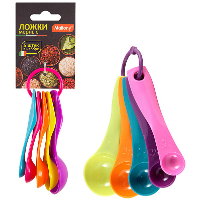 Ложки мерные 5шт в наборе (1 мл; 2,5 мл; 5 мл; 7,5 мл; 15 мл) (полистирол)(1/12/144)
