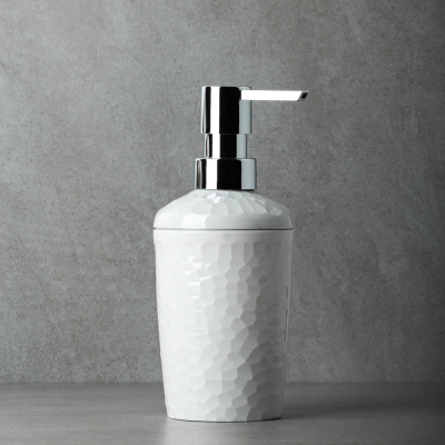 Диспенсер для мыла "Tule" 350мл, светло-серый, пласт. (4/16)