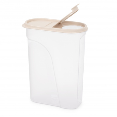 Емкость д/сыпучих продуктов 2,4л (с клапаном) (бежевый) (уп.10)