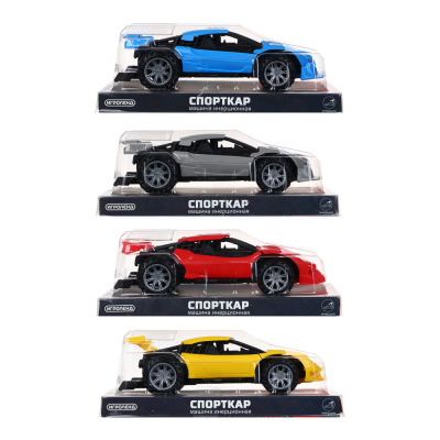 Машинка инерционная "Спорткар", PP, EVA, 23х12,1х8,5 см, 6диз.ИГРОЛЕНД (6/72)