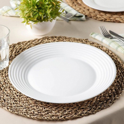 Тарелка обеденная 27см АРЕНА ударопр.стекл (6/24)