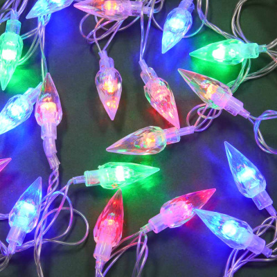 Гирлянда эл. насадка "Кристалл" 4м, 20LED, мульти, 8 реж, ПВХ проз, 220В (1/1)