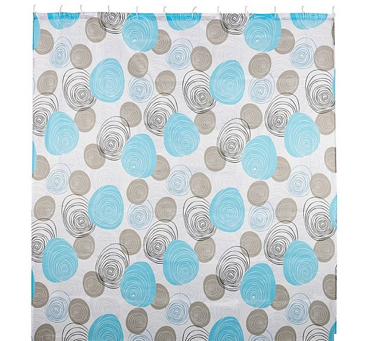 Занавеска для ванной комнаты "Шарики", полиэстер, 180*160 см (1/24)