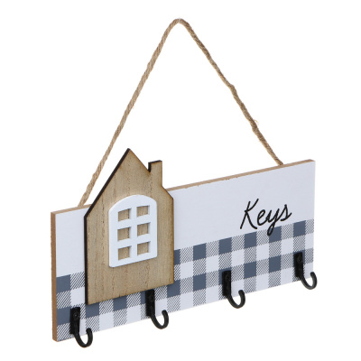 Ключница открытого типа на 4 крючка, МДФ, 20х11,5х0,6 см, арт.1-8(6/144)