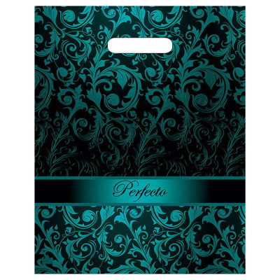 Пакет Перфекто Ультрамарин с вырубной ручкой, 37*30 см, 90 мкм, ПВД (25/25)