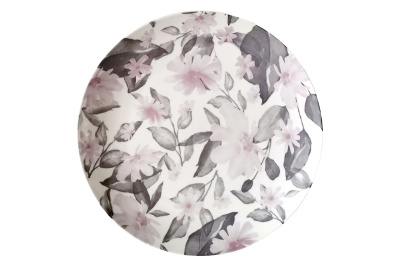 "Ofelia pink" Тарелка 24см обеденная  фарф (12/36)