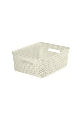 Корзина Curver My Style S,255x196x103мм,4л, с ручками, кремовая 196859 (1/6)