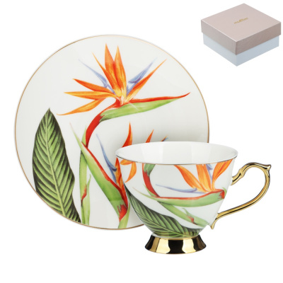 Набор чайный 2 пр., 220мл, 14см, фарфор MILLIMI Стрелиция (1)