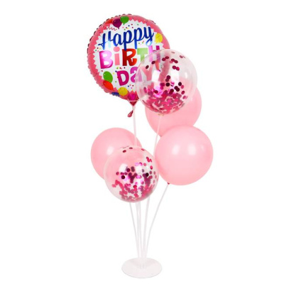 Набор шаров 7шт на подставке, пластик, фольга, арт.1 FNtastic (1/72)