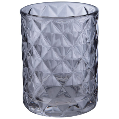 Стакан для ванной комнаты CRYSTALITE 7,5*7,5*10 см. (стекло), серый (1/24)