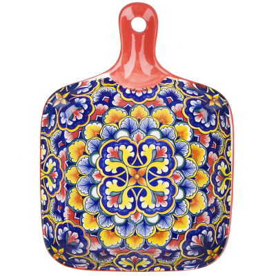 "Arabesque" Блюдо с ручкой (красный) 23х14,5см (транспортная уп.)(9/36)