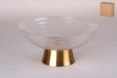 Ваза сервировочная на ножке 23.5х11.5см (стекло) (1/12)