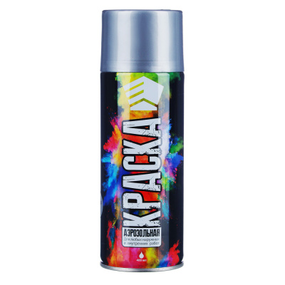 Краска-аэрозоль 400мл ЕРМАК метал/серебр(9002/100) (1/4/12)