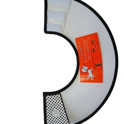 Воротник ветеринарный на липучках "ЛЮБИМЫЙ БРО",окружность шеи 19 - 26см, диаметр 38см(1/12)