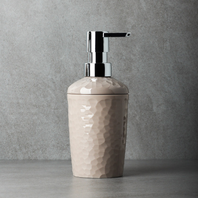 Диспенсер для мыла "Tule" 350мл, бежевый, пласт. (4/16)