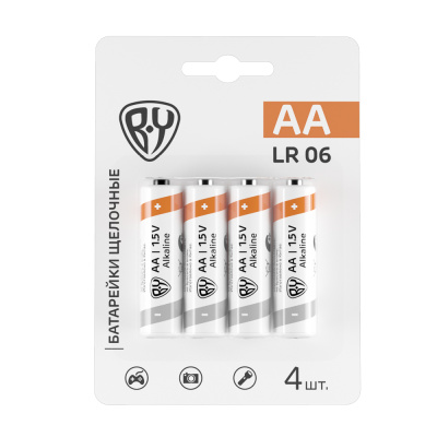 Батарейки 4шт, тип АA, "Alkaline" щелочная, BL Первая цена(10/200)